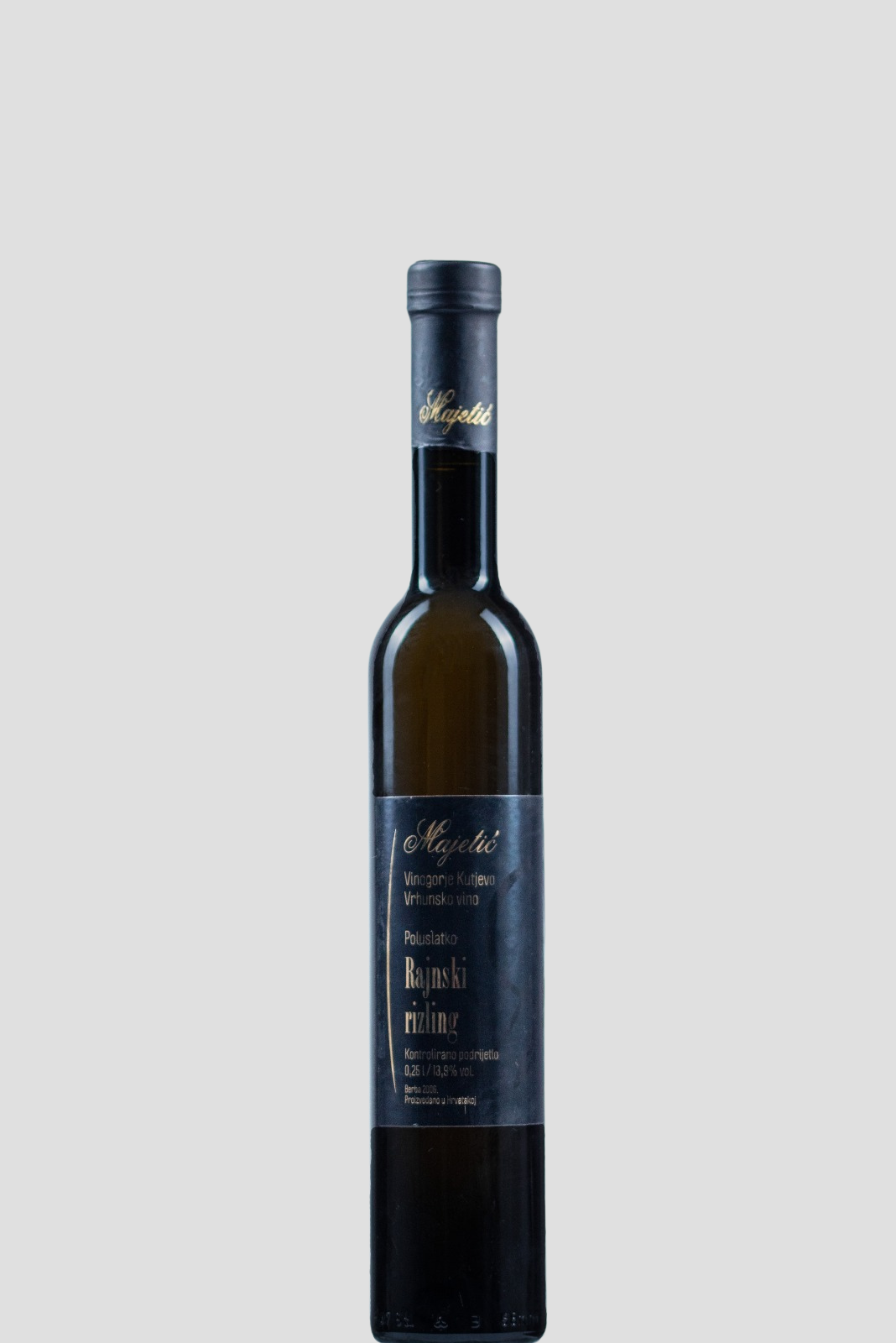 Majetić Rajnski Rizling Vrhunsko vino, izborna berba bobica - poluslatko